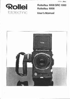 Rollei SL 6008 E manual. Camera Instructions.
